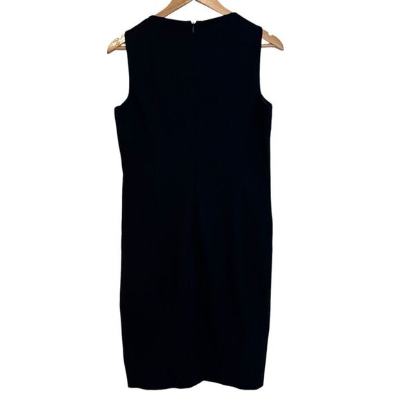 Akris Punto Black and Gray Sleeveless Sheath Midi Dress Size 8 - Picture 2 of 8
